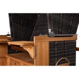 thumbnail of Strandkorb deVries PURE® Friesland Sylt XL - PE stone grey - Dessin 249 - inkl. Schutzhülle