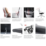 thumbnail of SIHOO Sedia da ufficio ergonomica moderna, sedia da scrivania, traspirante, supporto per la vita, bracciolo sollevabile ~ grigio