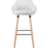 thumbnail of Conjunto de 2 bancos de bar em pele Grant branco