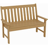 thumbnail of Banco de jardín COSTWAY, resistente a la intemperie, banco para todo tipo de clima fabricado en HDPE, banco de parque para 2-3 personas.