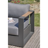 thumbnail of Salon de jardin 5 places en aluminium anthracite et accoudoirs en HPL - MANDELIEU