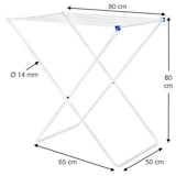 thumbnail of DanDiBo Wäscheständer Wäschetrockner Standtrockner Weiß 93918 Faltbar Schmal Metall ohne Flügel ohne Rollen Platzsparend Zusammenklappbar