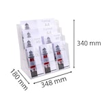 thumbnail of EXACOMPTA Porta brochure/cataloghi da banco multi-formati 12 scomparti, cod. 74258D in polistirolo cristallo.