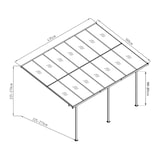 thumbnail of Westmann Bruce 435 - SI06106 Metalen Terrasoverkapping 435x300cm - Zwart