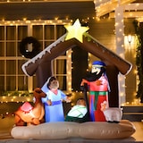 thumbnail of Decoración Inflable de Navidad 183 cm con Luces LED Incluye Inflador Tipo Arco Bíblico del Nacimiento de Jesús para Fiestas Jardín 201x100x183 cm
