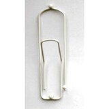 thumbnail of Designer Kleiderhaken "Büroklammer" 32 cm Garderobe Wandhaken Haken aus Metall / Farbe: Weiß