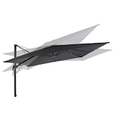 thumbnail of Décoshop26 - Professionele restaurantparasol voor tuinterras 3x3m (Ø4,24m) draaibaar polyester aluminium/staal 23kg antraciet met 04_0003444