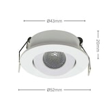 thumbnail of LED Einbauspot Mini Spot Einbaustrahler Unterbauspot Leuchte mit Trafo in weiß Rund Ø 52 mm 1.5w Neutralweiß 4200K