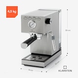 thumbnail of Pausa Espressomaker 1350 Watt 20 Bar Druck Wassertank: 1,4 Liter Edelstahl Silber-Metallic