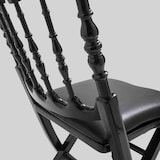 thumbnail of Juego de 20 sillas plegables de haya negra con cojín - Oviala