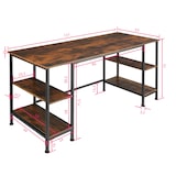 thumbnail of tectake Bureau informatique STOKE 137x55x75cm - Bois foncé industriel, rustique - 404346