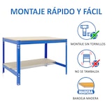 thumbnail of Banque de travail SIMONWORK BT0 BOX couleur BLEU/BOIS 842x910x610 mm (haut x largeur x profondeur)