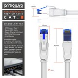 thumbnail of Primewire Patchkabel CAT 8 mit Baumwollummantelung - Gigabit Ethernet LAN Kabel - 40 Gbit/s - S/FTP PIMF Schirmung - Netzwerkkabel - 20m