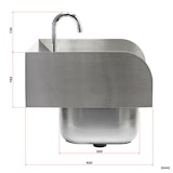 thumbnail of Helloshop26 - Feinstahlspüle Gastronormbecken quadratisches Becken Handwaschbecken Spüle Armatur 16_0002396
