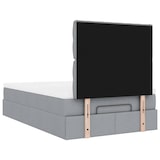 thumbnail of vidaXL Ottoman-Bett mit Matratze Hellgrau 120x200 cm Stoff