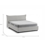 thumbnail of Dmora Letto matrimoniale Cloide, Letto contenitore con rivestimento in tessuto, 100% Made in Italy, con materasso Cm 160x200 incluso, Bianco