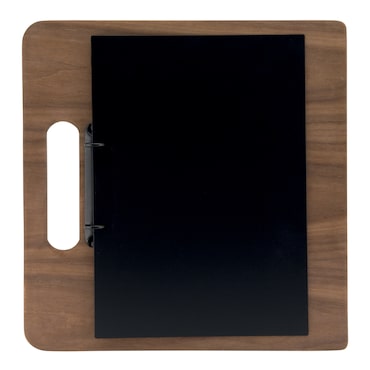 Securit® porte-menu en noyer - Planche à découper avec anneaux