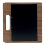 thumbnail of Securit® porte-menu en noyer - Planche à découper avec anneaux