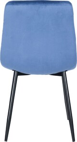 thumbnail of Décoshop26 - Set aus 4 modernen und bequemen Esszimmerstühlen in blauem Samtstoff und schwarzem Metall 10_0001789