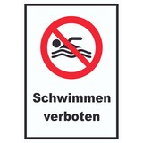 thumbnail of Schwimmen verboten Schild A2 Rückseite selbstklebend