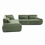 thumbnail of Canapé d'angle modulable 5 places dossier ajustable 340 cm vert