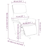 thumbnail of vidaXL Massagesessel mit Fußteil Dunkelgrau Stoff