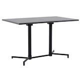 thumbnail of METRO PROFESSIONAL Inklapbare bistrotafel Aveiro, staal, houtprint, 120 x 70 cm, rechthoekig, donkergrijs/zwart