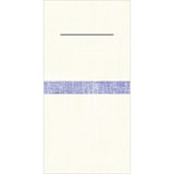 thumbnail of Mank Besteckservietten Airlaid Joe in Creme-Blau, 40 x 40 cm, 75 Stück - Bestecktasche Pochette Streifen