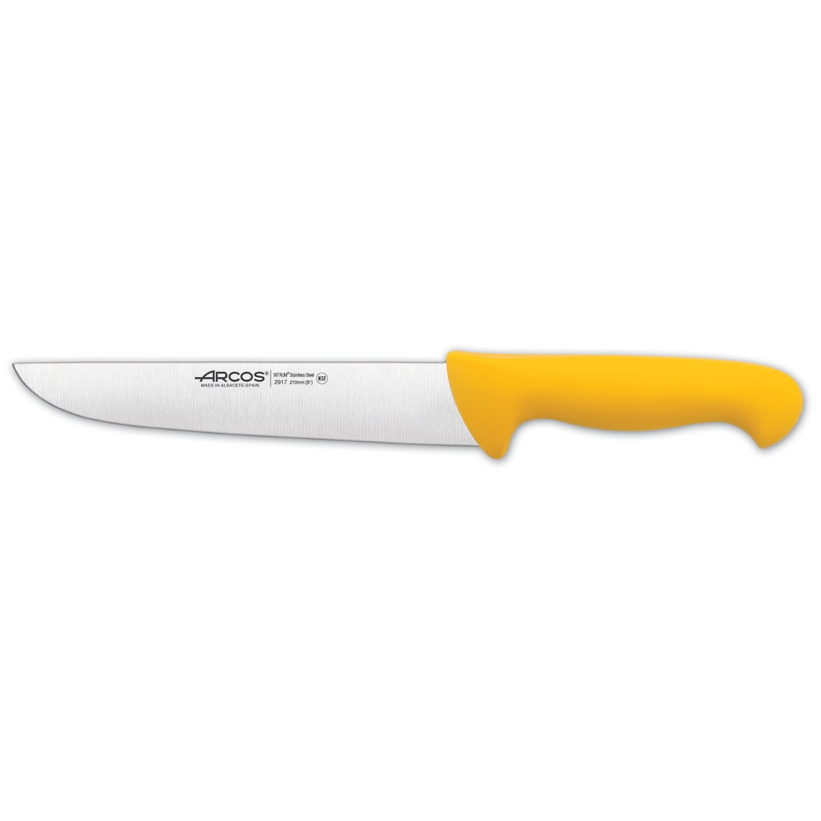 Arcos Serie 2900 - Metzgermesser Steakmesser - Klinge Nitrum Edelstahl 210 mm - HandGriff Polypropylen Farbe Gelb