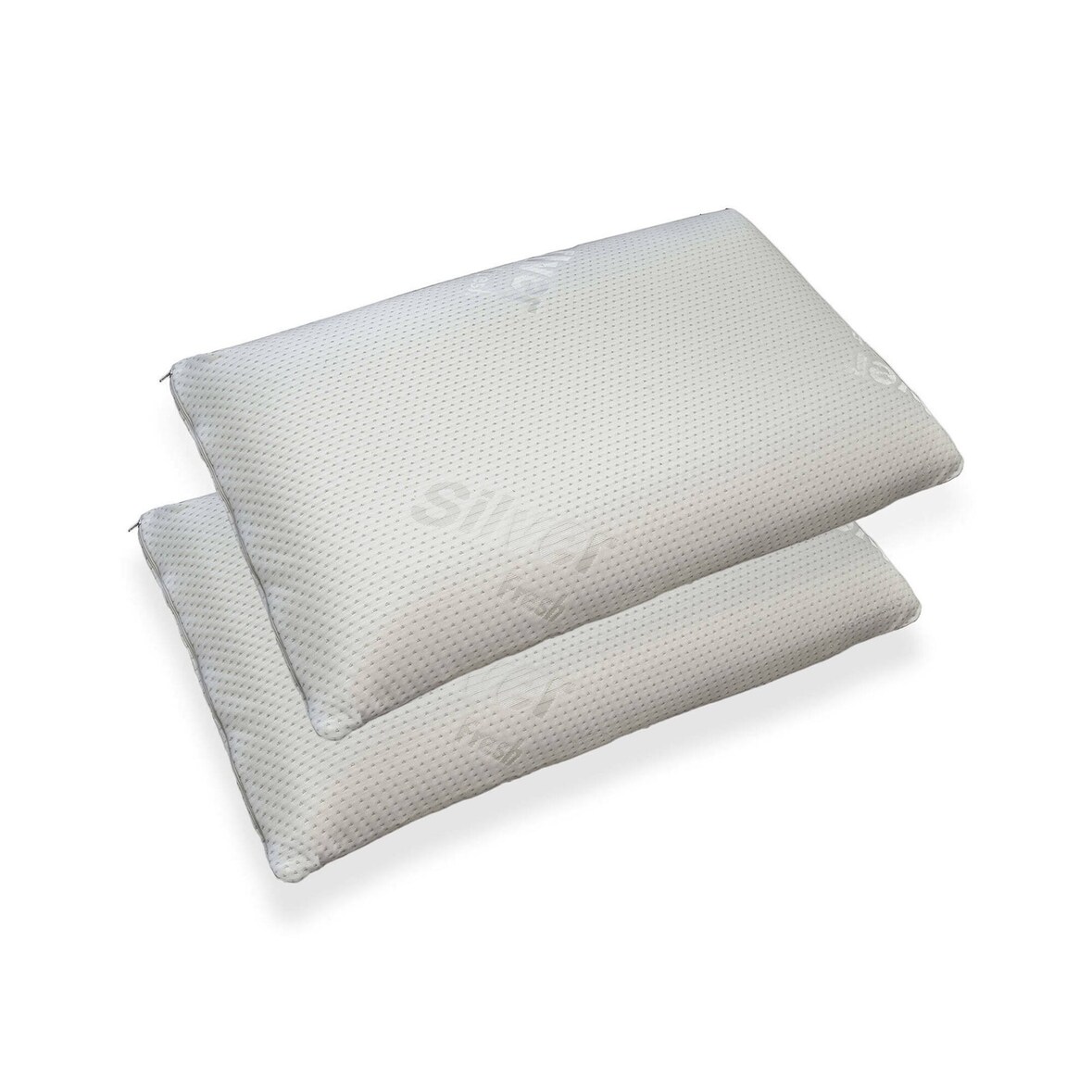 Dmora Kopfkissen Gemelli, Ergonomisches Kissen „Seife“ aus perforiertem Memory Foam, 100 % Made in Italy, 71x41xh13 cm, Einzelbett