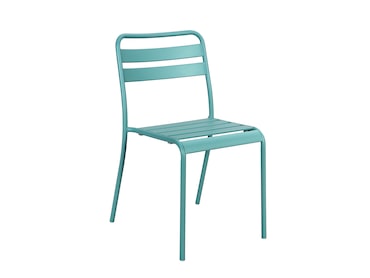 METRO PROFESSIONAL Cadeira empilhável para restauração, aço, azul bebé