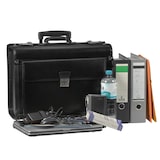 thumbnail of Alassio Pilotenkoffer Leder Trolley Business Aktentasche Aktenkoffer Silvana schwarz 92705