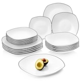 thumbnail of SÄNGER Porzellan Geschirrset Bilgola Black Rim 18 teilig für 6 Personen