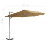 thumbnail of vidaXL Ampelschirm mit Stahl-Mast 300 cm Taupe