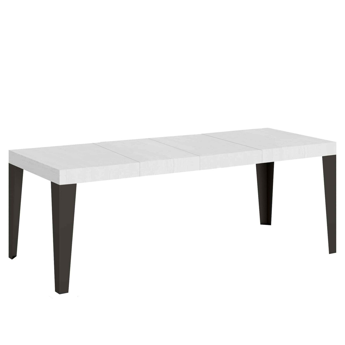 Itamoby Tavolo allungabile 90x160/420 cm Flame Premium bianco frassino telaio Antracite