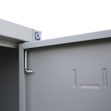 thumbnail of Kleider-Wäsche-Schrank mit Garderobenteil Spind Wäscheschrank Kleiderspind 2-türig Grau/Blau 510711