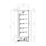 thumbnail of CombiSteel Wandkoeling | MARCO | Zwart | +2°C/+8°C | Geforceerd | Draaideuren | 1935x740x2010(h)mm