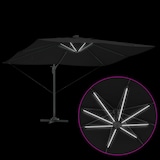 thumbnail of vidaXL Freischwingender Roma Sonnenschirm mit LEDs Schwarz 352x251x265 cm Aluminium