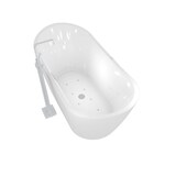 thumbnail of freistehende Badewanne Wanne F13 180x92cm Whirlpool mit Luftmassage mit Amatur AF05