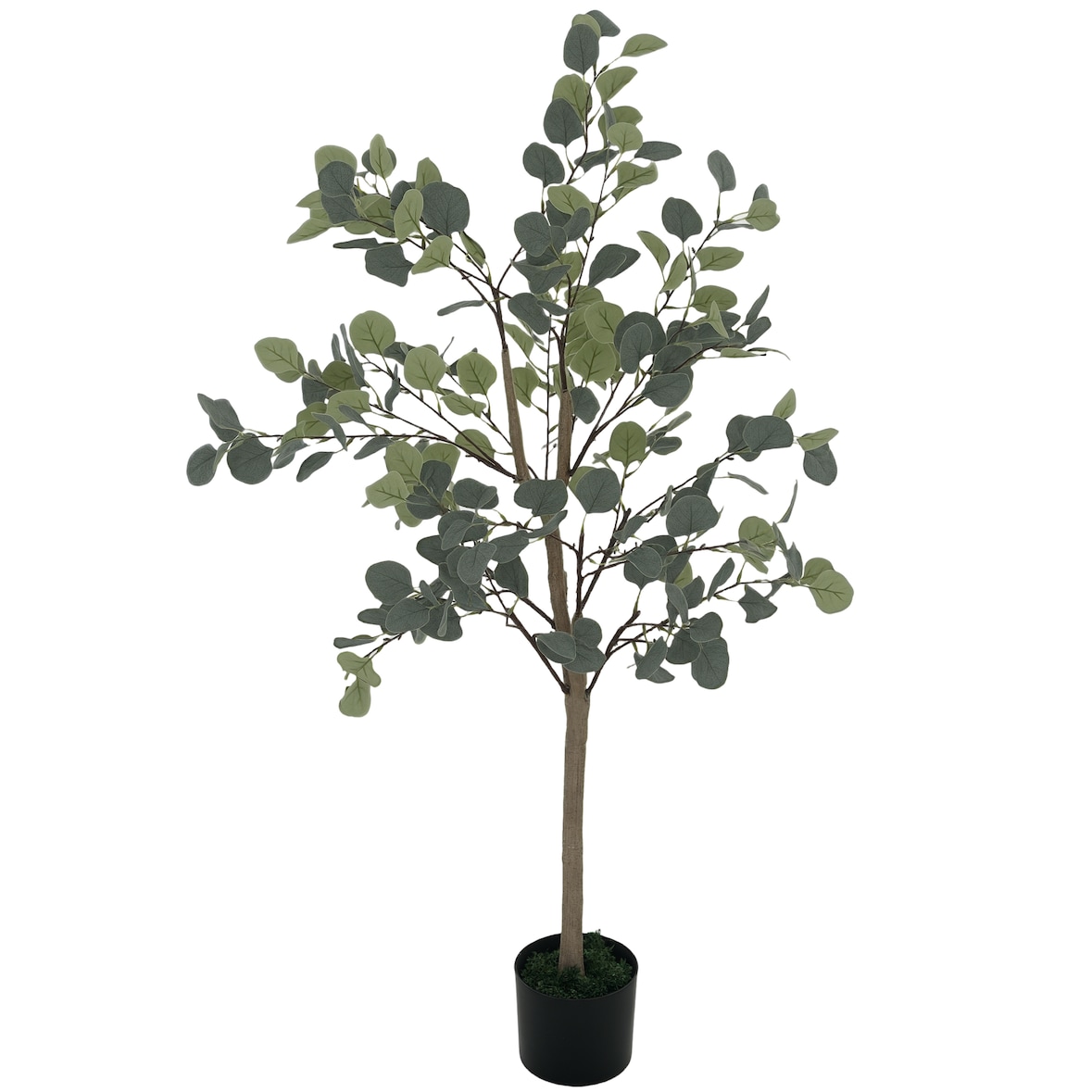 HOMCOM eucalipto artificial 120 cm planta artificial decorativa grande árbol artificial de interior con 230 hojas decoración para hogar verde
