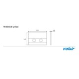 thumbnail of Valsir Betätigungsplatte `Ida` Drückerplatte Mechanisch Weiß Rund mit Balken