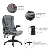 thumbnail of Massagesessel Bürostuhl Chefsessel ergonomisch Dunkelgrau 120x68x72 cm mit Massage und Heizfunktion höhenverstellbar 360 Grad drehbar