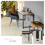 thumbnail of tectake Table de bureau Jenkins - Bois clair industriel, Chêne Sonoma, 100 cm -404460
