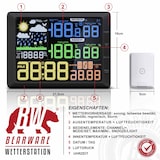 thumbnail of BEARWARE Wetterstation mit Außensensor, LCD Farbdisplay, Wettervorhersage, Luftdruck, Temperatur uvm.