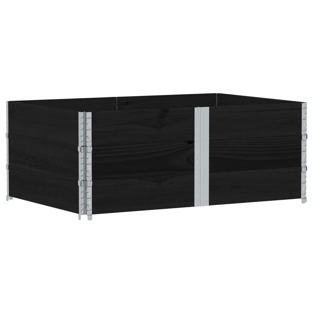Helloshop26 - Hochbeet für Pflanzen Blumen Terrasse Garten 150 x 100 cm massives schwarzes Kiefernholz 02_0037425