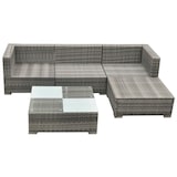 thumbnail of vidaXL 5-tlg. Garten-Lounge-Set mit Kissen Poly Rattan Grau