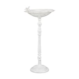 thumbnail of Relaxdays Vogeltränke Gusseisen, Vogelbad mit Ständer, Wildvogeltränke für Garten, antikes Design, 74,5 cm hoch, weiß