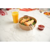 thumbnail of Inoverse 300 Stück Kraft Salatschalen mit Deckel 750 ml, Salat-Bowl, Einwegschalen Salatbecher, KartonschaleSalatbox to go