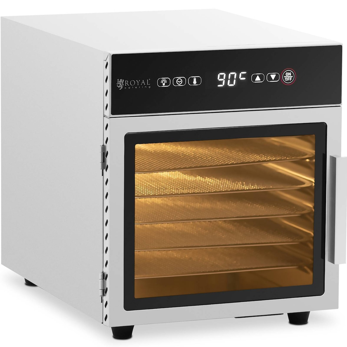 Royal Catering Essiccatore per alimenti - Acciaio inox - 500 W - 6 ripiani -