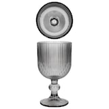 thumbnail of Agata 6x Weißweingläser grau 240ml Glas Relief Weißwein-Kelch Rotwein Wasser